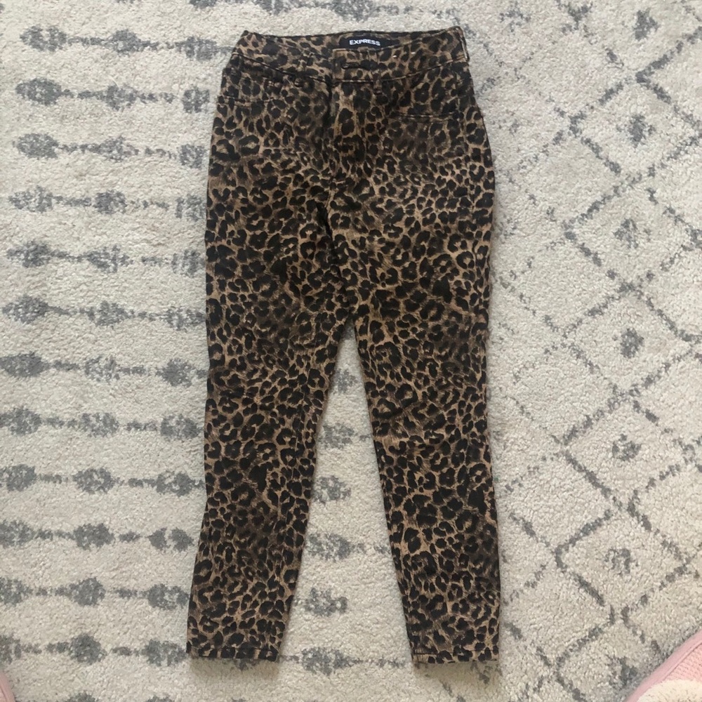 Animal Print Ankle Jeans 24/00 by Express